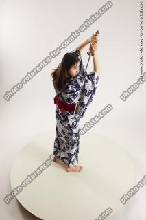 japanese woman in kimono with sword saori 15a